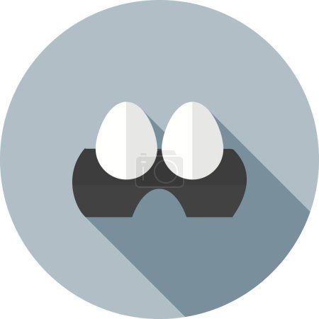Eier, weiß, Henne Symbolvektorbild. Kann auch für Lebensmittel-Symbolset verwendet werden. Geeignet für mobile Apps, Web-Apps und Printmedien.