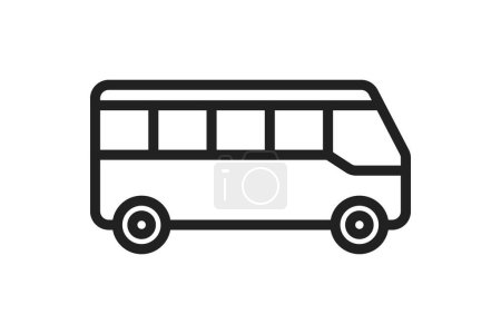Téléchargez les illustrations : Icône vectorielle de bus. symbole de signe d'autobus pour votre conception de Web et logo - en licence libre de droit