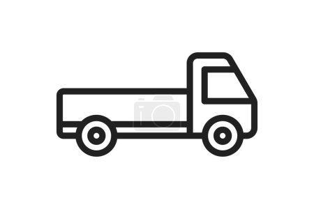 Téléchargez les illustrations : Icône de camion dans un style simple - en licence libre de droit
