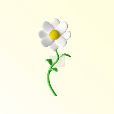 Foto de Flores de manzanilla sobre fondo transparente. Ilustración realista de flores de margarita. ilustración de renderizado 3d - Imagen libre de derechos