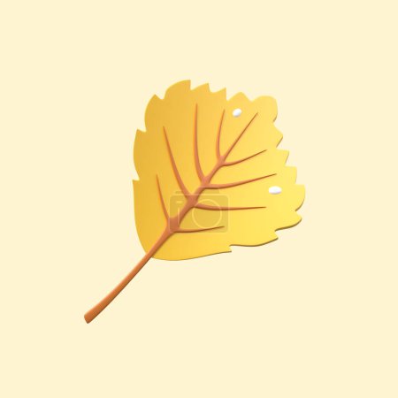Dry Leaf Leaves 3D Object Concept Icon Illustration isoliert auf abnehmbarem Hintergrund PNG-Datei