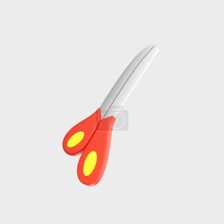 Ciseaux icône 3d rendre concept illustration isolé objet premium