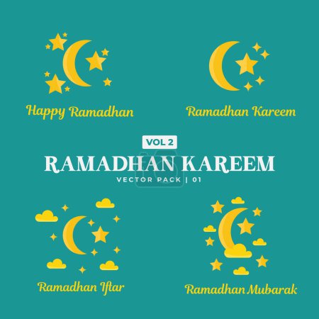 Happy Eid Mubarak Illustration. Ramadhan or Ramadan Arabic Ornament Vector EPS Icon Illustration