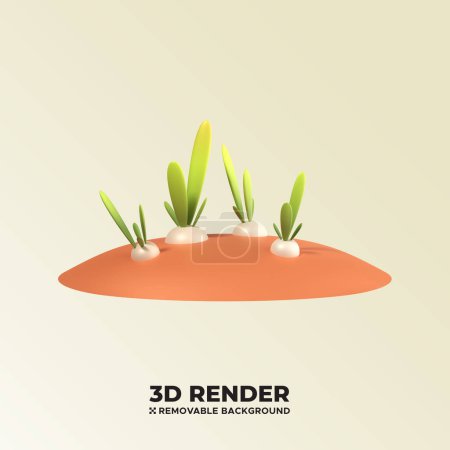 3 d rendering, vector illustration