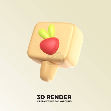 Illustration for 3 d vector icon for web and mobile - Royalty Free Image
