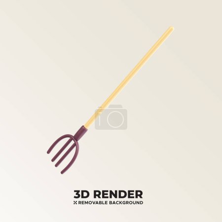Illustration for Vector illustration of modern design element of a wooden fork and a spatula on a brown background. - Royalty Free Image