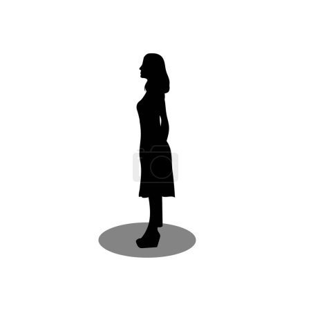 Téléchargez les illustrations : Belles femmes debout, illustration vectorielle - en licence libre de droit