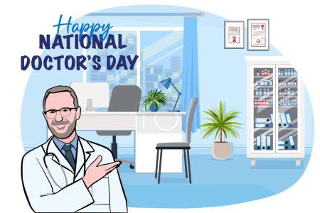 Vektor Welt Ärzte Tag Vektor Illustration für Grußkarte.
