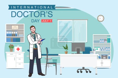 Vektor Welt Ärzte Tag Vektor Illustration für Grußkarte.