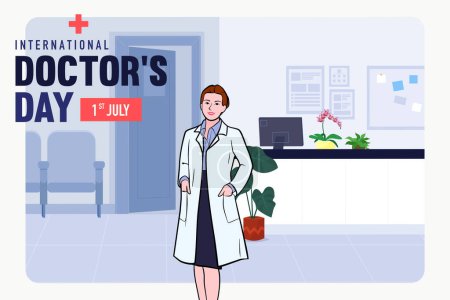 Illustration for Vector world doctors day vector illustration for greeting card. - Royalty Free Image
