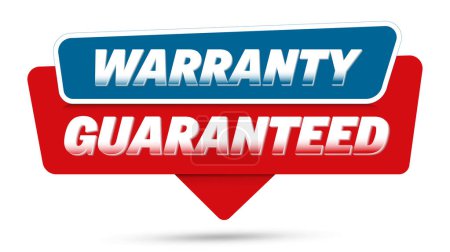 Ilustración de Warranty guaranteed sign banner. Vector illustration. - Imagen libre de derechos