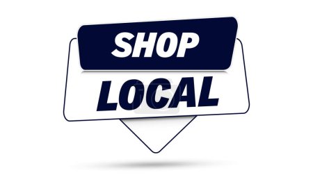 Ilustración de Shop local sign banner. Vector illustration. - Imagen libre de derechos