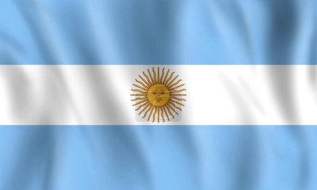 Foto de Ilustración estilo 3d de la bandera de Argentina. Concepto económico. - Imagen libre de derechos