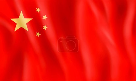 Photo for Popular republic of china illustration flag. - Royalty Free Image