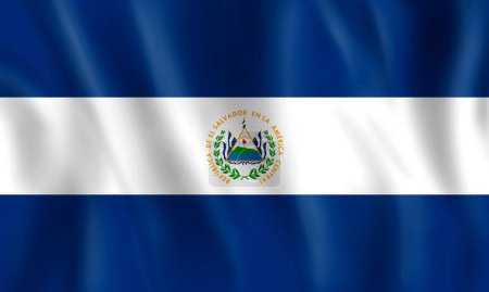 Foto de Ilustración de Bandera de El Salvador. Concepto de paz. - Imagen libre de derechos