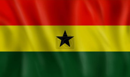 Foto de La bandera de Ghana, una bandera de un país en África. - Imagen libre de derechos