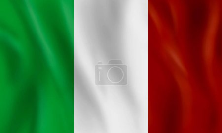Photo for 3d illustration of republic of Italia flag. - Royalty Free Image
