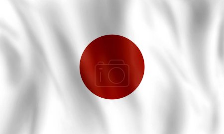 Foto de Ilustración de la bandera de Japón. - Imagen libre de derechos