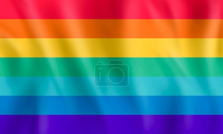 Téléchargez les photos : Illustration 3D du drapeau Rainbow Lgtbt. - en image libre de droit