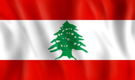 Foto de Bandera Lebano. Concepto de bandera nacional. - Imagen libre de derechos