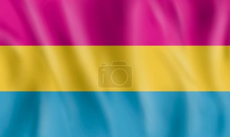 Foto de Ilustración de la bandera de vuelo pan sexual. - Imagen libre de derechos