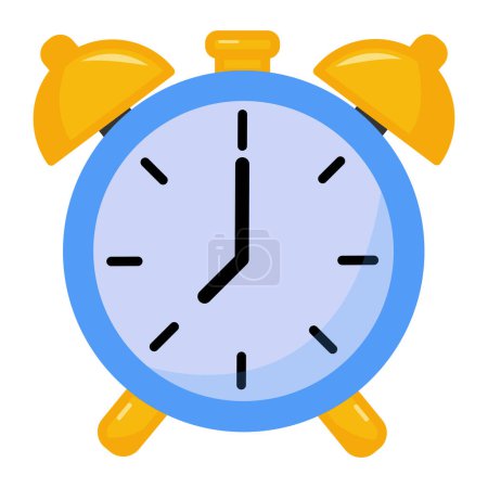 Ilustración de Reloj despertador de dibujos animados. Hora de despertarse para la escuela y el trabajo. Ilustración vectorial - Imagen libre de derechos
