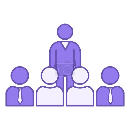 Mentorship Colored Icon. Vector Icon of Mentor and Young Workers. Corporate training. Teamwork Concept