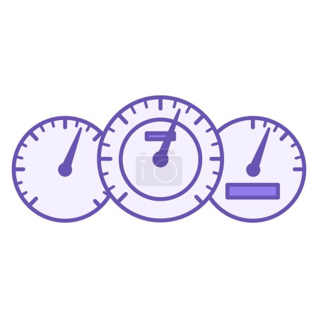 Colored Speedometer Icon. Vector Icon of Vehicle Speedometers. Speed indicator. Car service concept