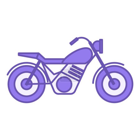 Farbige Motorrad-Ikone. Vector Ikone des klassischen Big Bikes. Nahverkehrskonzept
