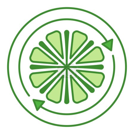 Icono de microfibra reciclada verde. Icono vectorial. Reciclaje de Tela. Fibra sintética Eco-Textil. Etiqueta, Etiqueta para ropa