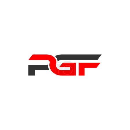plantilla de vectores de diseño de logotipo de letra PGF inicial. Diseño del logo de PGF