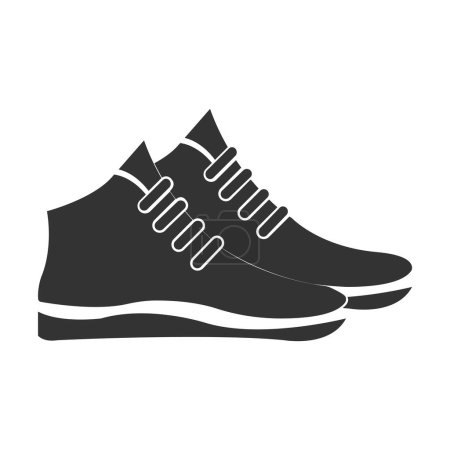 sneakers icon in monochrome style isolated on white background. sneakers symbol vector illustration.