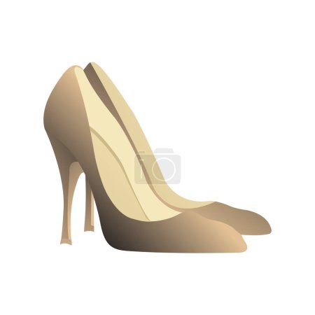female shoes on white background. vector illustration.