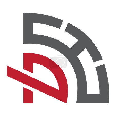 Anfangsbuchstabe Logo Kreis mit kreativen modernen