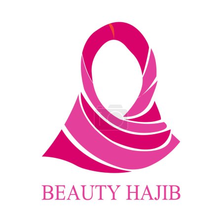 beauty and hijab logo design template vector. best Hijab monogram design