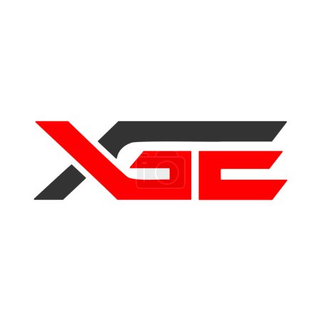 diseño inicial del logotipo de letras XGE. Logo del juego XGE. GXE o logotipo de GEX mejor compañía rojo y negro mejor icono de color. Icono de marca EGX mejor identidad de empresa