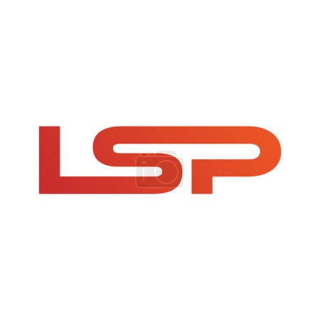 Illustration for LSP letter logo design. LSP initial monogram logo design concept. SPL design in white on white background. PSL letter PLS design - Royalty Free Image