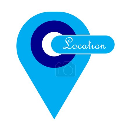 Illustration for Location pin. vector design. - Royalty Free Image