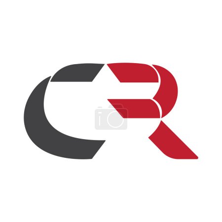 initial CR letter logo design. CR letter logo swoosh logo red CR letter  logo design template vector arts