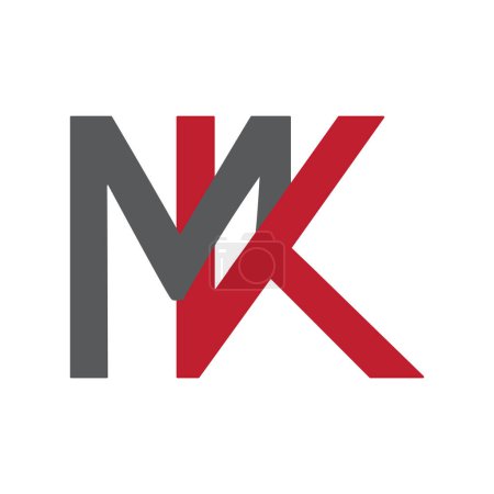 Initial letter MK logo design vector template m logo k letter logo design.