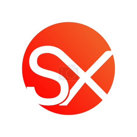initial SX letter logo SX logotype company name red and orange red swoosh.. isolated. vector XS logo with business identity company identity