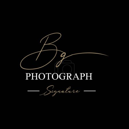 Signature logo design. BG letter logo design vector template royalty business identity icon design.