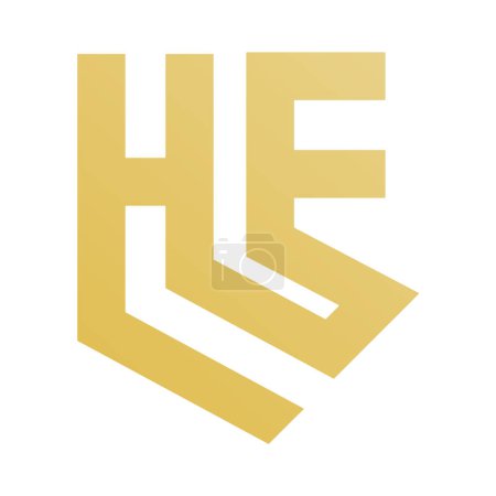 Luxury HF letter logo design. HF logo template vector best brand company icon