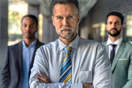Photo for Business life style concept with businessmen standing outside - Royalty Free Image