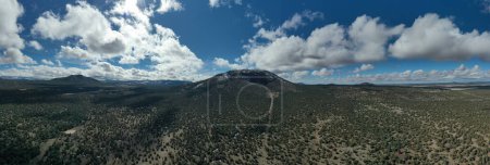 Photo for The wild, untouched expanses of the American wilderness stretch out in all directions, with a drone's vantage point highlighting the untamed beauty and natural contours of the land. - Royalty Free Image