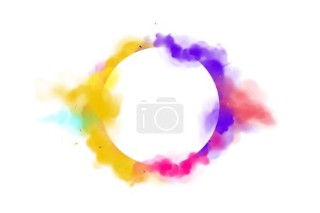 Photo for Holi color smock on white background. - Royalty Free Image