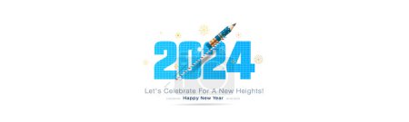 Téléchargez les illustrations : 2024 Nouvel an concept d'entreprise. Célébration de l'année réussie et des réalisations. - en licence libre de droit