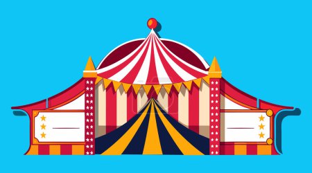 Photo for Circus design over blue background, vector illustration. Vector illustration. - Royalty Free Image