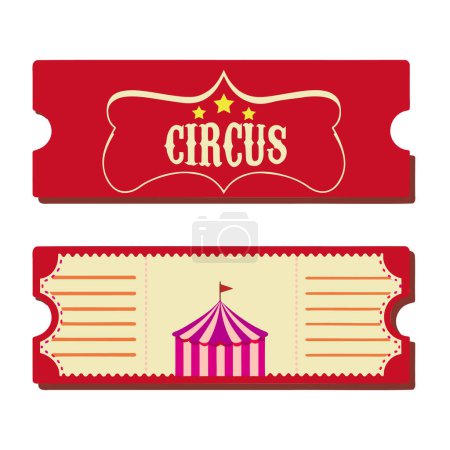 Photo for Blank circus ticket design, vector illustration - Royalty Free Image
