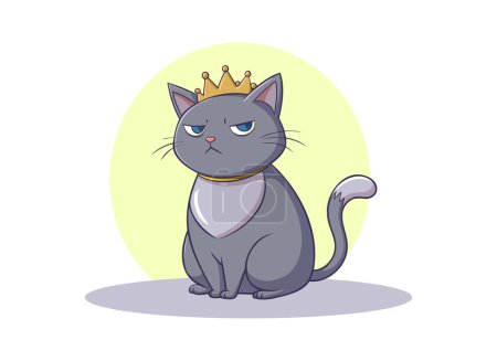 Photo for A cartoon cat wearing a crow - Royalty Free Image